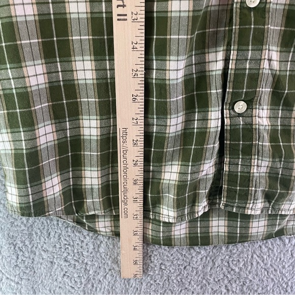 Carhartt Mens Size M Shirt Short Sleeve Plaid Button Up Pocket Logo - Picture 8 of 10